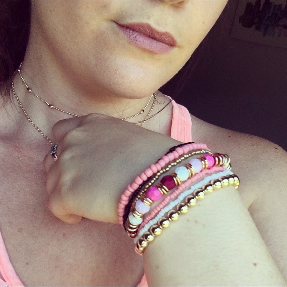 Coral Layered Bracelet - Picture 3 of 3